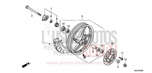 ROUE AVANT NSC110MPDC de 2012